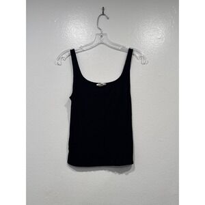 LNA Clothing Black Ribbed Tank Top Sleeveless Size Large Crop Capsule Minimalist